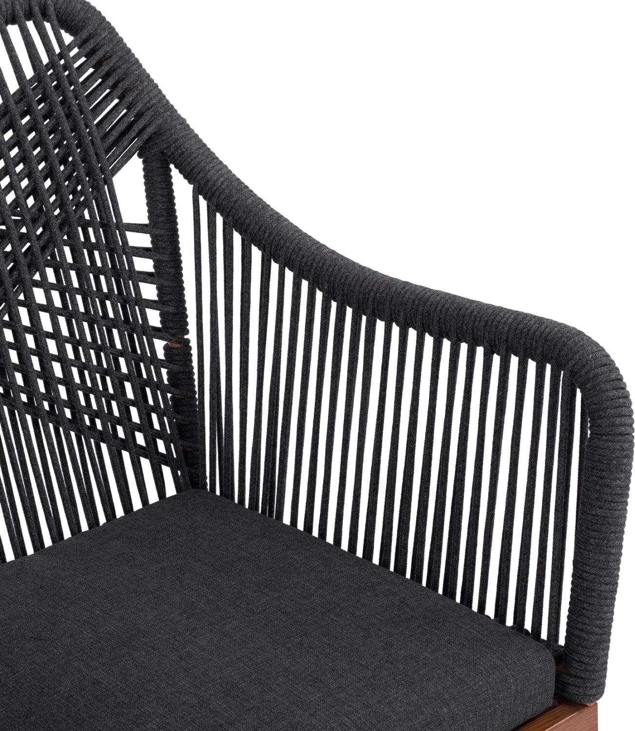 Karrige alumini MYRTIA FH5549.01 me litar gri dhe këmbë arre 62x63x90Hcm