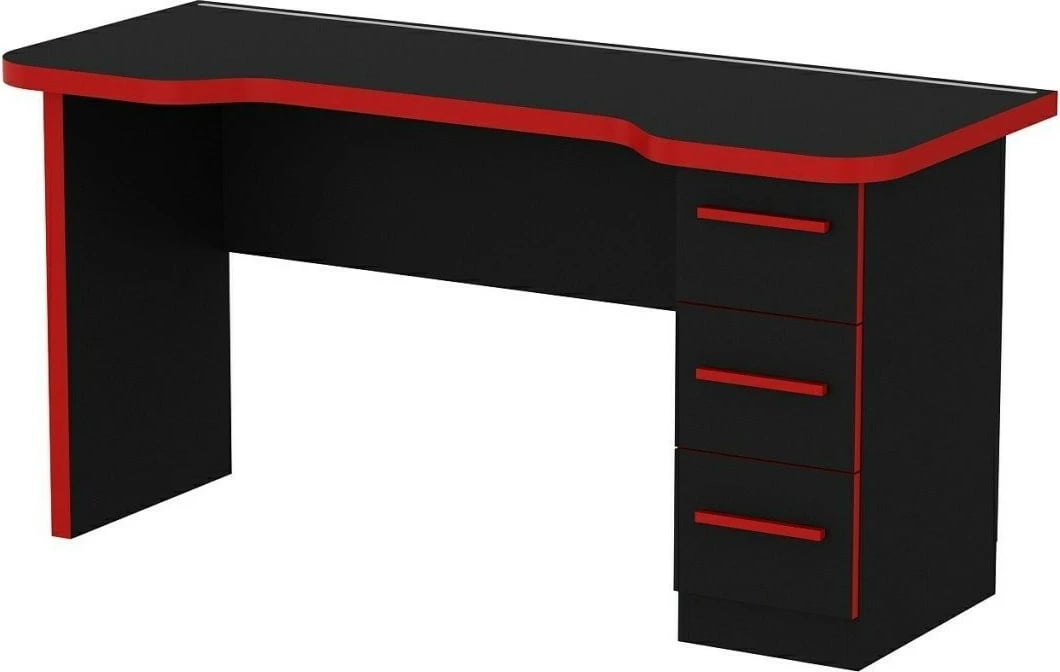 Tavolinë gaming Skye Decor Phoenix 10, e zezë, e kuqe