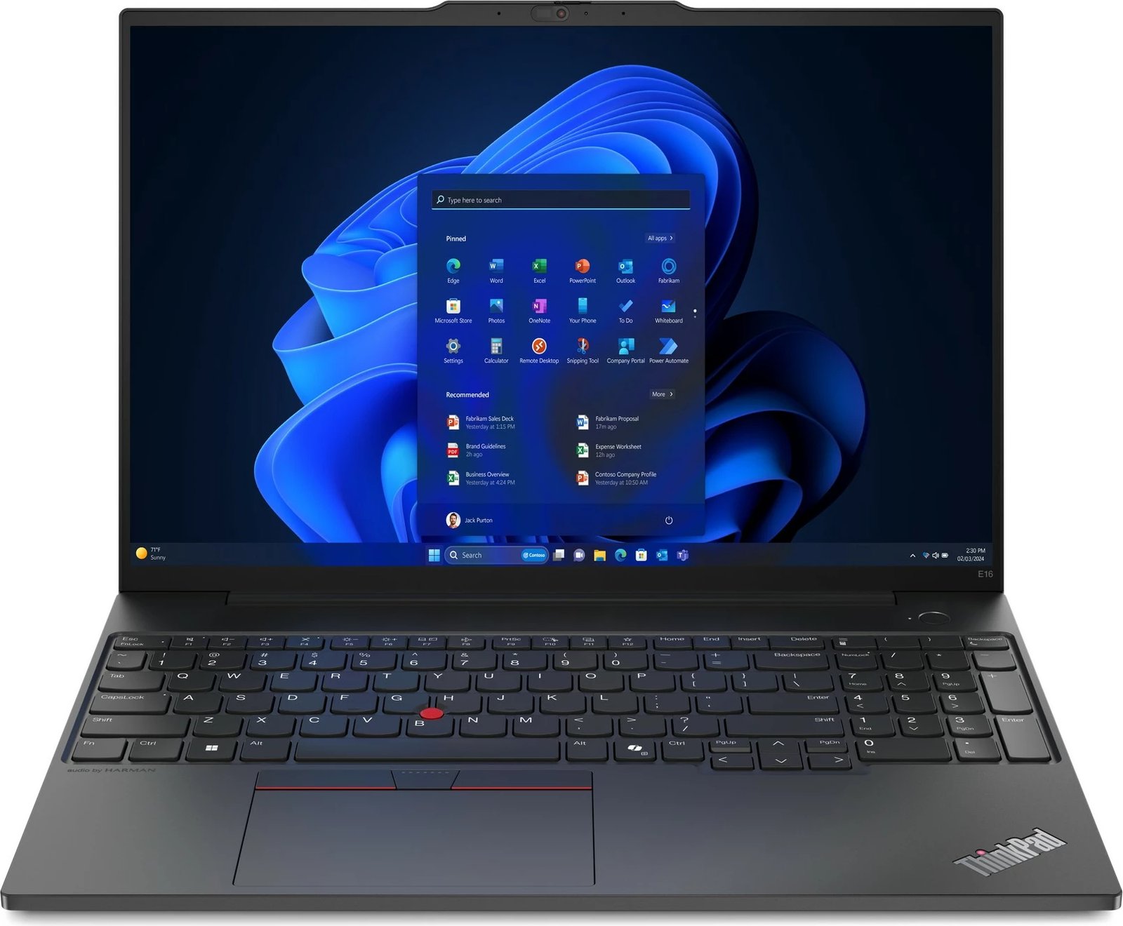 Laptop Lenovo ThinkPad E16 G2 CU5 125H, 16GB, 512GB SSD, Windows 11 Pro, zi