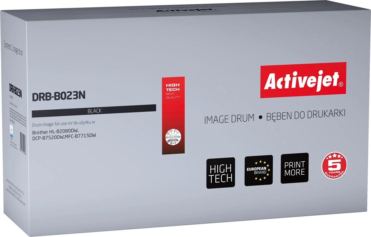 Ngjyrë zëvendësues Activejet DRB-B023N për printer Brother, i zi 