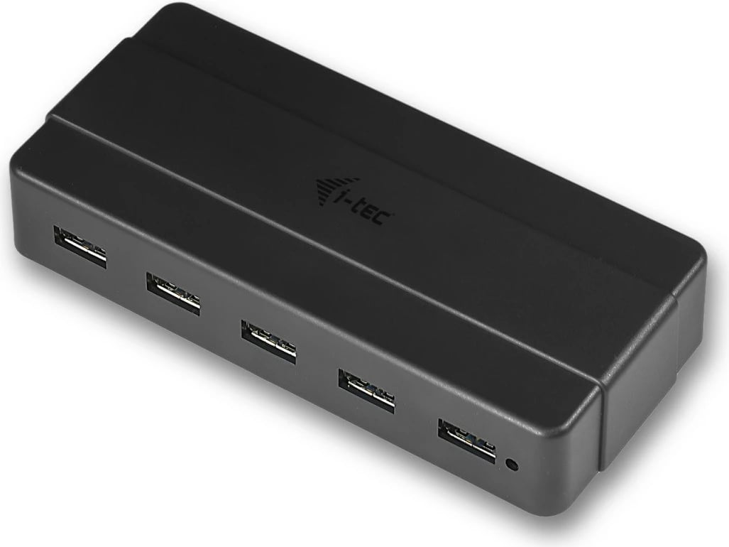 Kasë USB HUB i-tec U3HUB742, 7 porta USB 3.0, me adapter rryme, e zezë