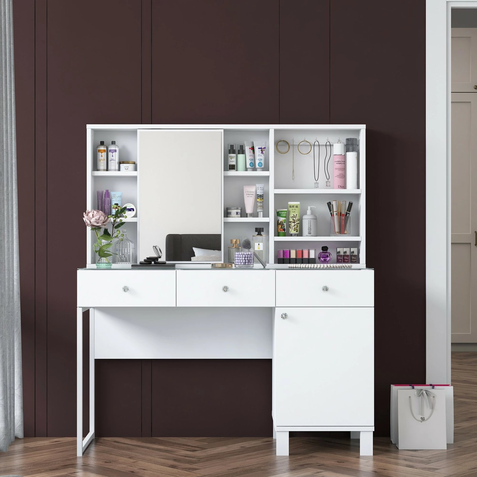 Tavolinë grimi Skye Decor, e bardhë, BJ138 - 3442