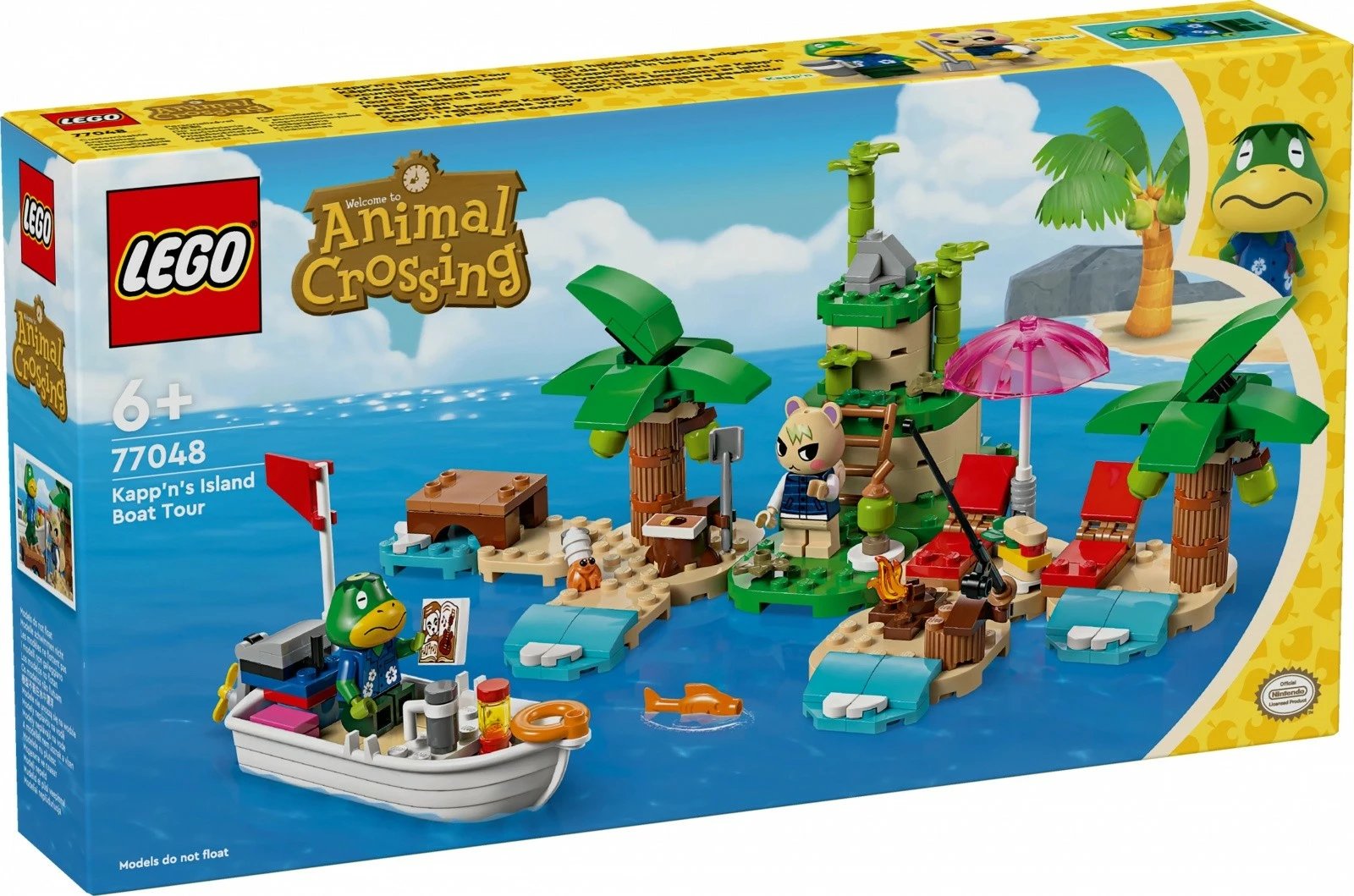 Set ndërtimi LEGO Animal Crossing 77048 Kappn and Island Tour, 233 pjesë, me minifigura, plastikë