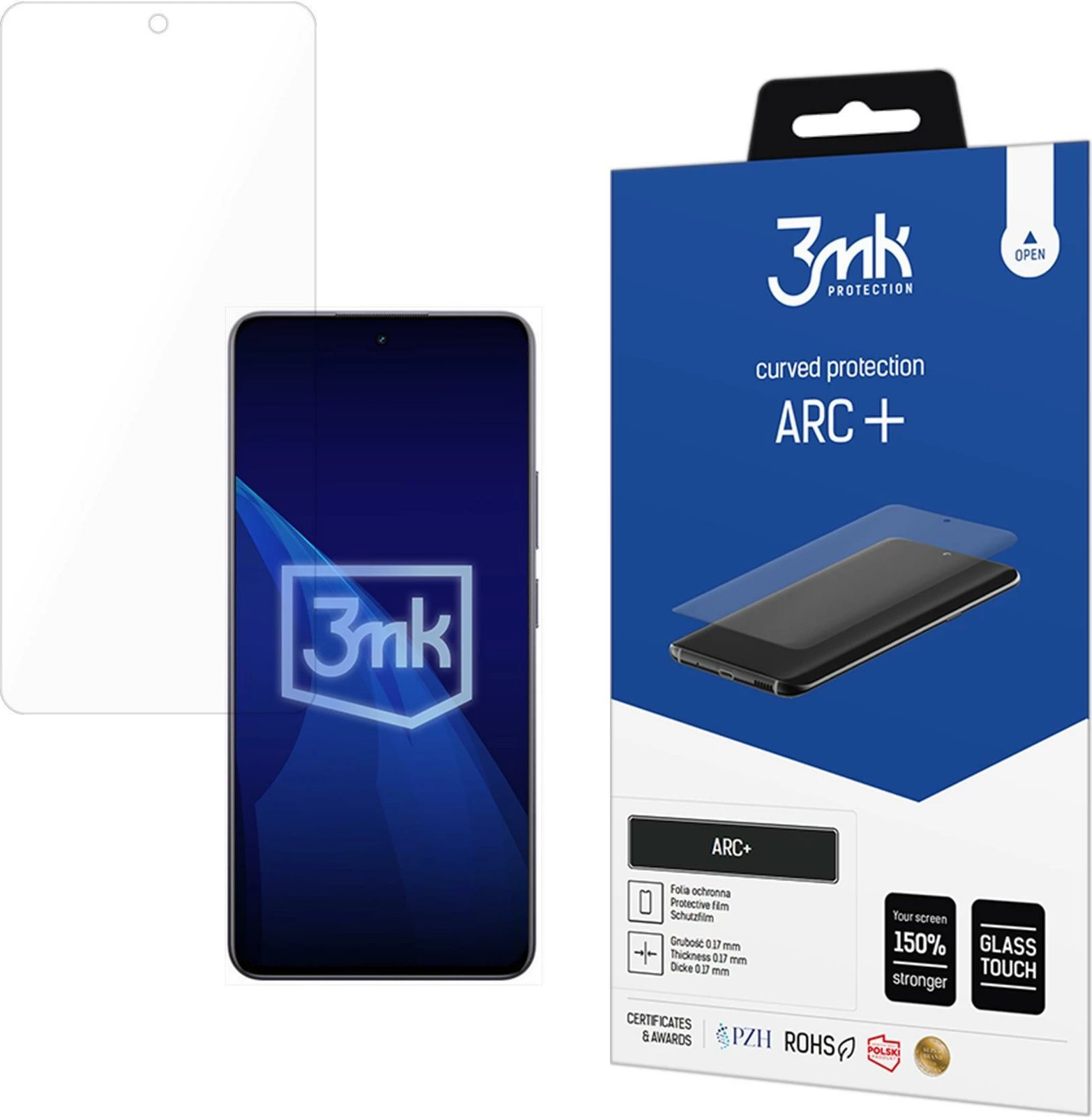 Film mbrojtës ekranit 3mk ARC+ për Realme 13+ 5G, transparent