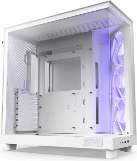 Kasë kompjuteri NZXT H6 Flow RGB (CC-H61FW-R1), e bardhë