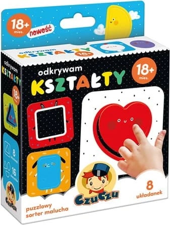 Puzzle për fëmijë CzuCzu I Discover Shapes, 8 pjesë, shumëngjyrëshe