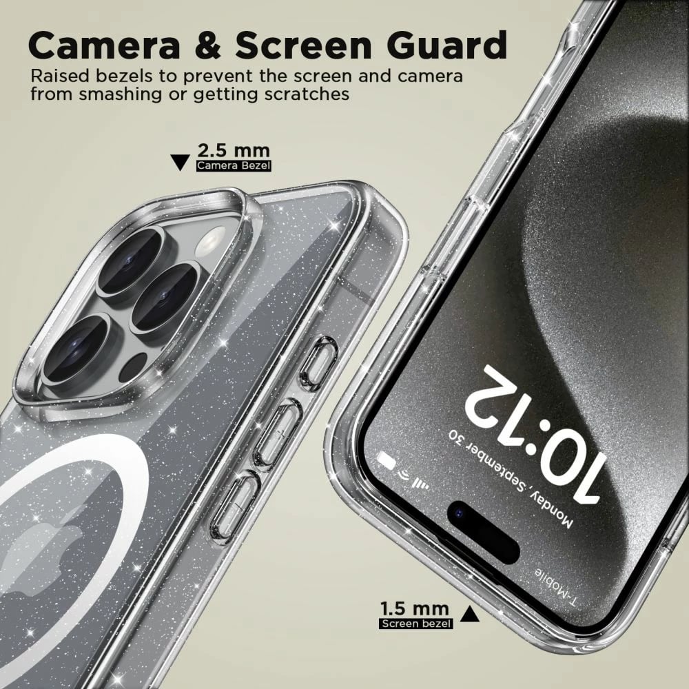 Mbështjellës Tech-Protect FlexAir Hybrid MagSafe për iPhone 16 Pro Max, Transparent
