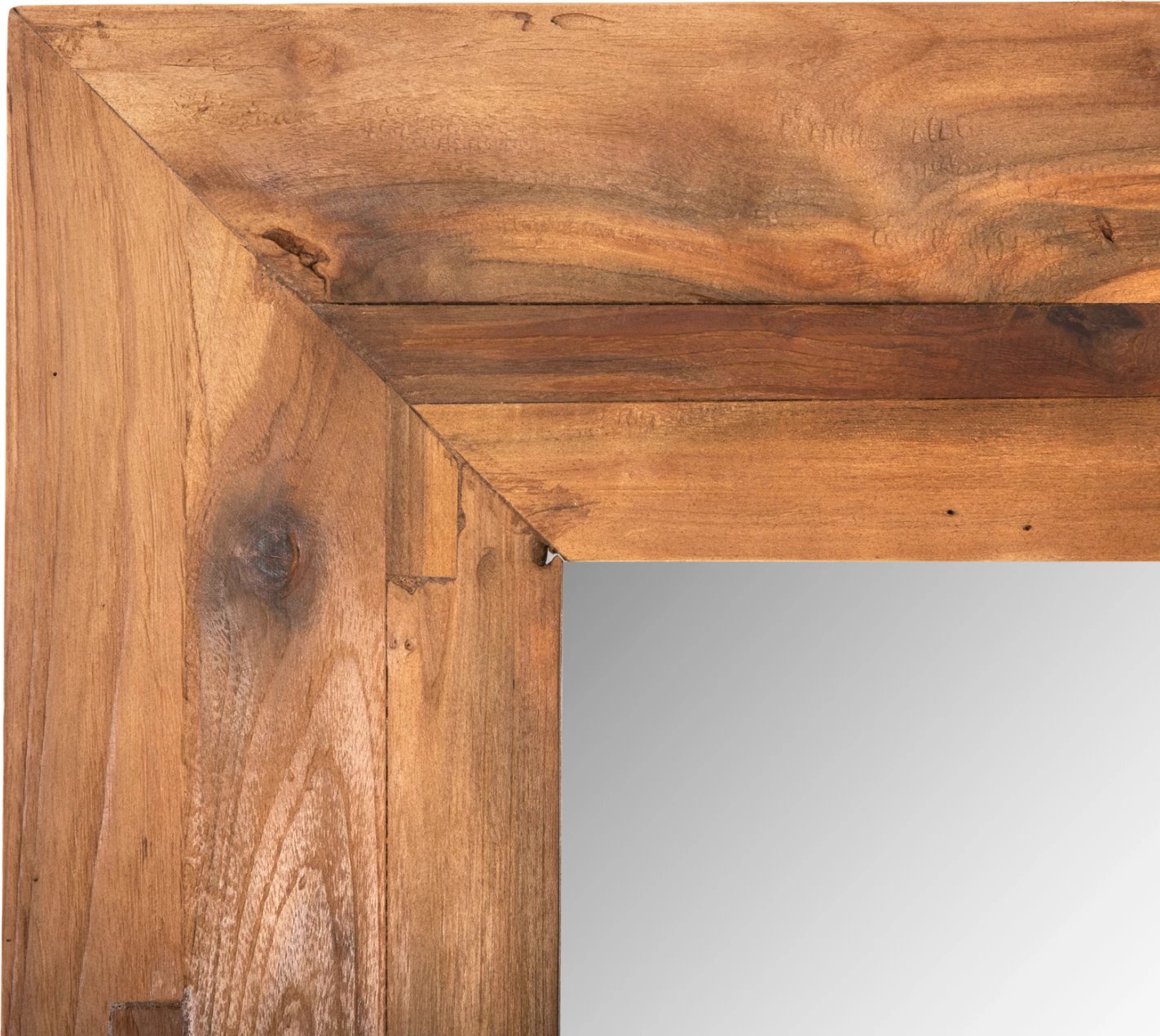 Pasqyrë muri YORKSHIRE FH4268 kornizë druri TEAK i ricikluar 80x130cm