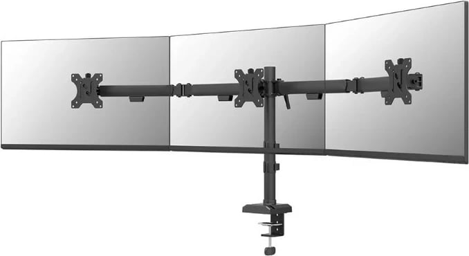 Krah monitori Neomounts DS60-600BL3 për 3 monitorë, tavolinë, i zi