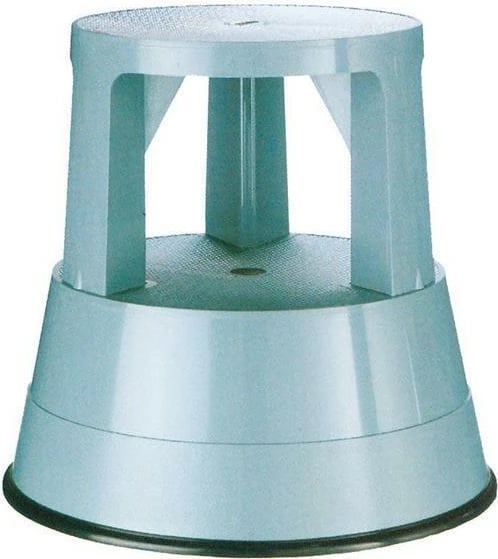 Stol plastik NEXT me rrota, Gri