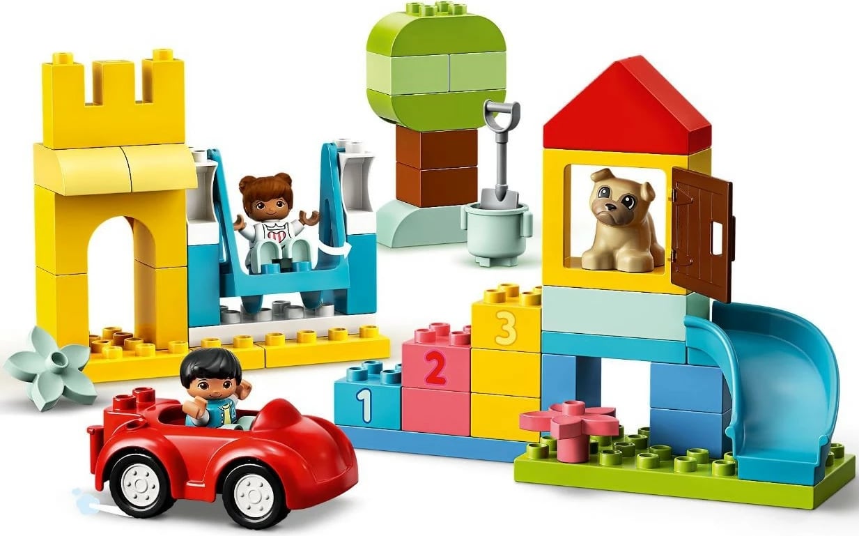Set lodrash ndërtimi LEGO DUPLO 10914 Box of Deluxe Blocks, 85 pjesë, shumëngjyrëshe