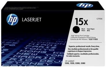 Toner HP 15X C7115X rendiment i lartë 2400–4400 faqe për LaserJet 1200/1220/3300/3380 e zezë