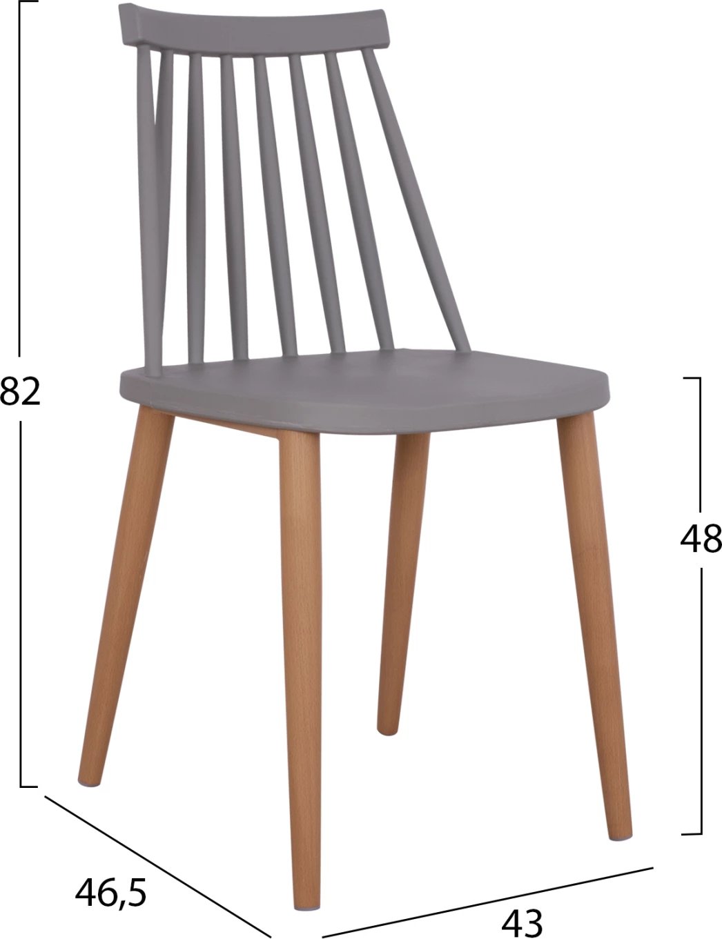 Set Karrige  FH8052.10, 43x46,5x82cm, 4 copë