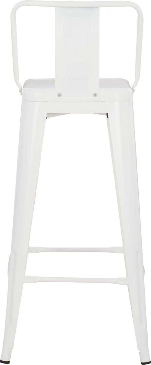 Karrige për bar me mbështetëse MELITA-PRO FH8643.41 metalike, ngjyrë e bardhë mat, 42x42x100H cm