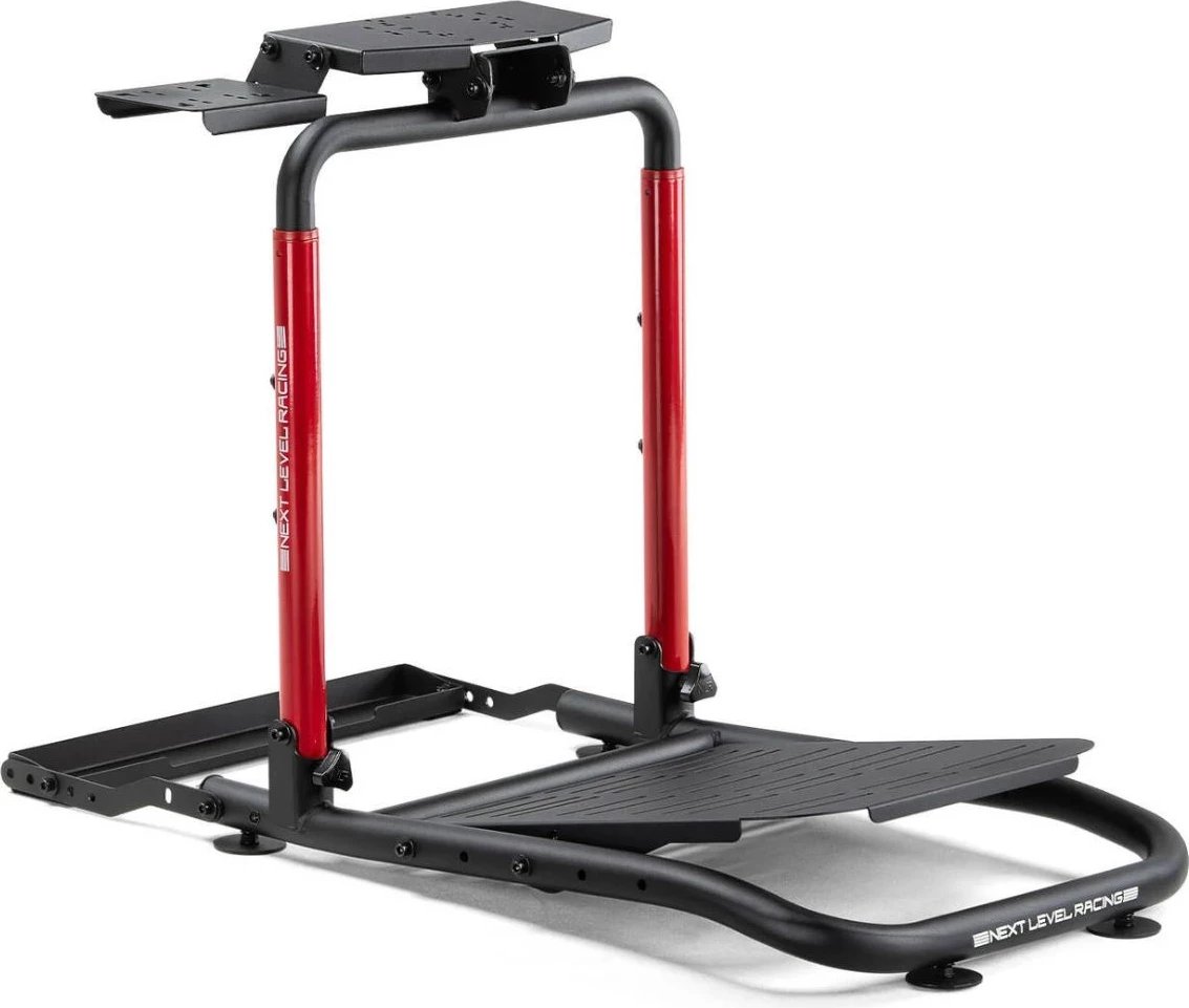 Stendë timoni gaming, Next Level Racing, Wheel Stand Lite 2.0 NLR-S040, e palosshme, rregullim timoni dhe pedalesh, Black/Red