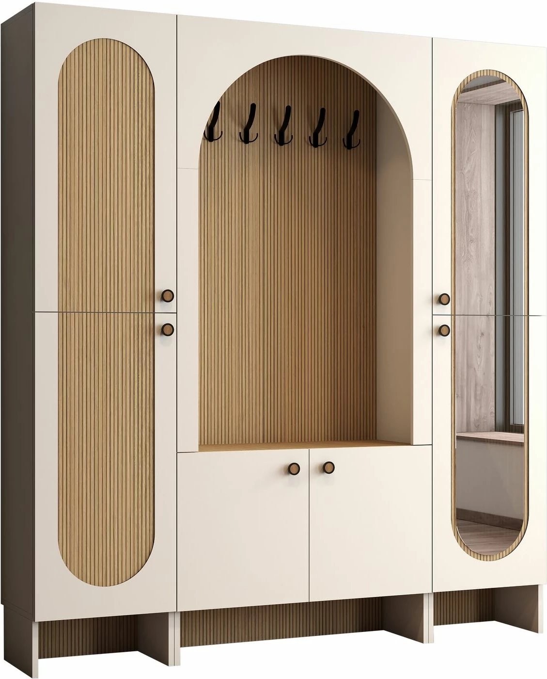 Stendë për korridor Skye Decor, ngjyrë krem dhe lis, Palermo Klm