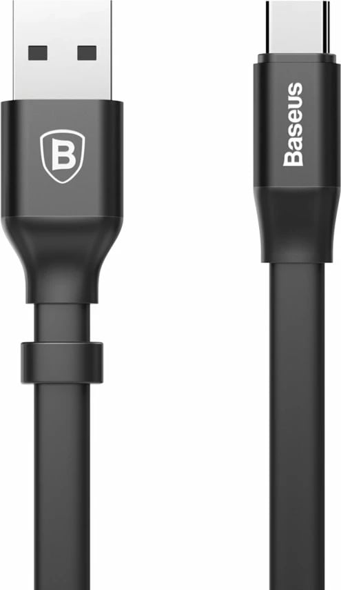 Kabllo Baseus Nimble CATMBJ-01, USB në USB-C, 0.23m, e zezë Kabllo Baseus Nimble CATMBJ-01, USB në USB-C, 0.23m, e zezë
