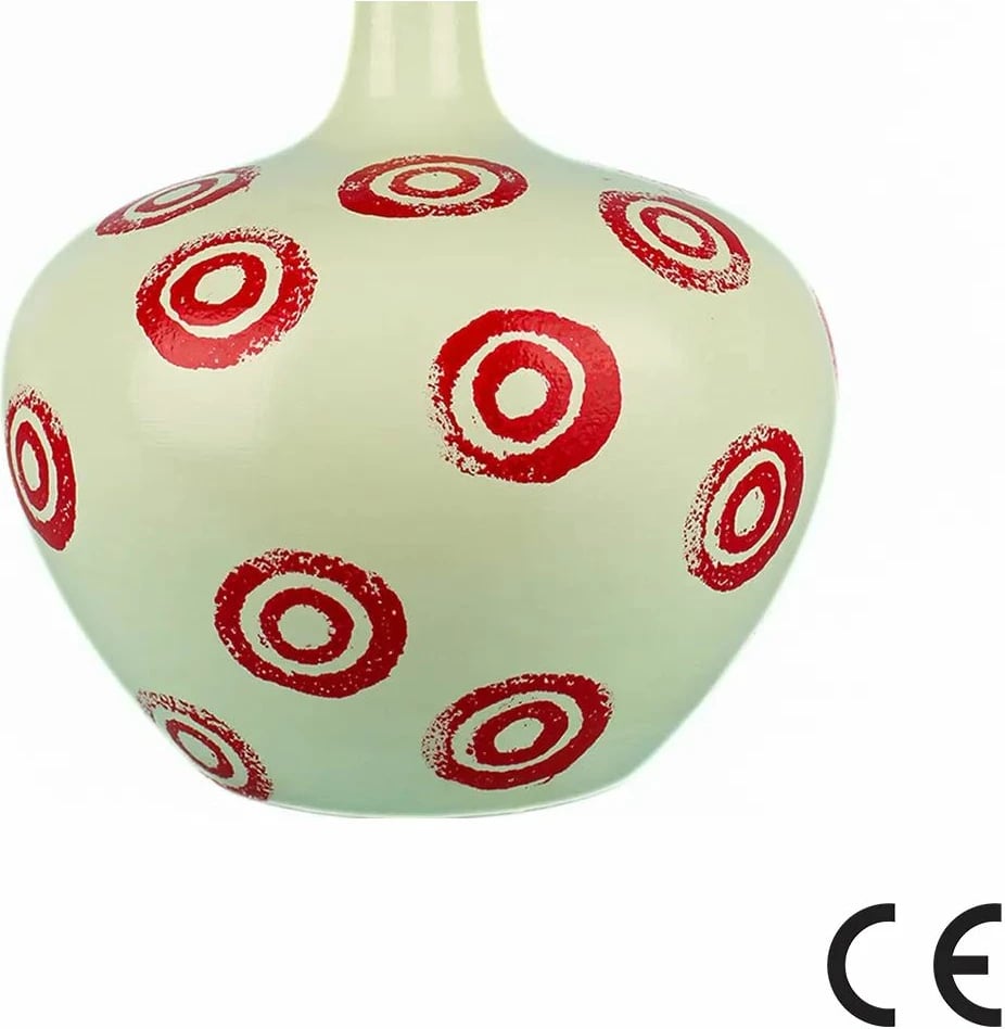 Vazo dekorative, e pikturuar me dorë, ngjyrë ecru, BK060