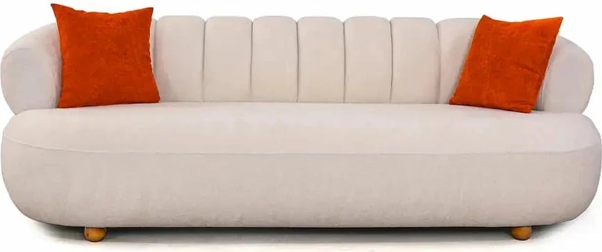 Divan treshe Atelier del Sofa, New Roma, i bardhë