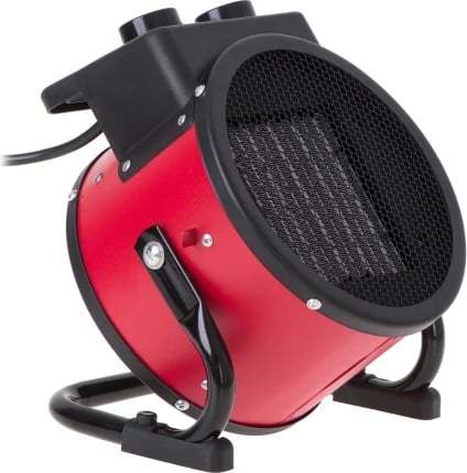 Ngrohës me ventilator qeramik, Camry CR 7743, 2400W, 2 nivele 1000/2400W, termostat, kënd fryrjeje vertikale 90°, i kuq