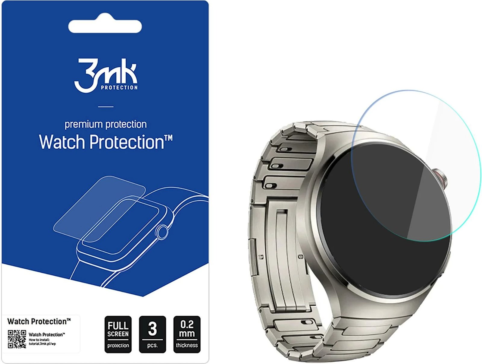 Mbrojtëse ekrani për smartwatch 3mk Protection, për Huawei Watch 4 Pro Elite 48mm, set prej 3 copë