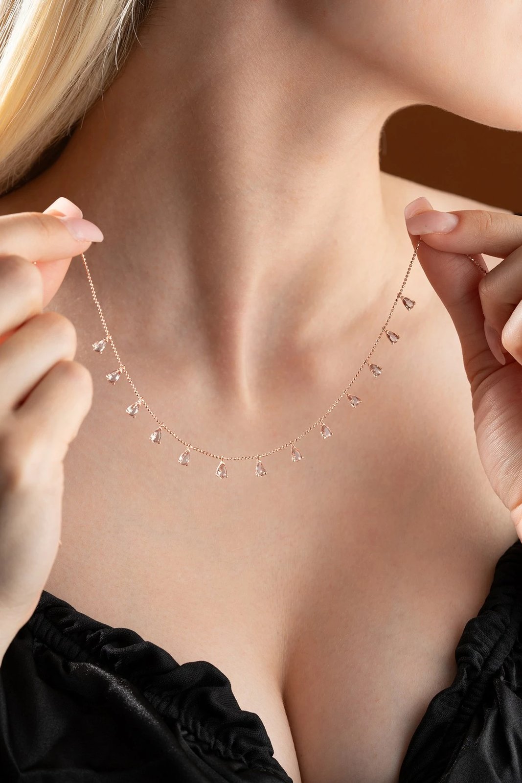 Qafore argjendi Jumeon, ngjyrë rozë ari dhe vjollcë, NRZ1090