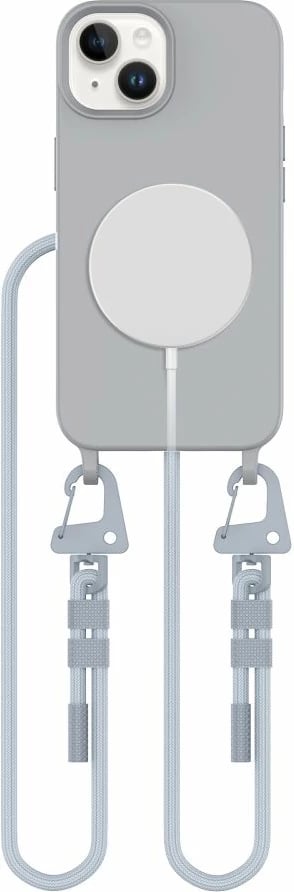 Mbështjellës Tech-Protect Magnecklace për iPhone 13/13 Pro, MagSafe, Gri me litar