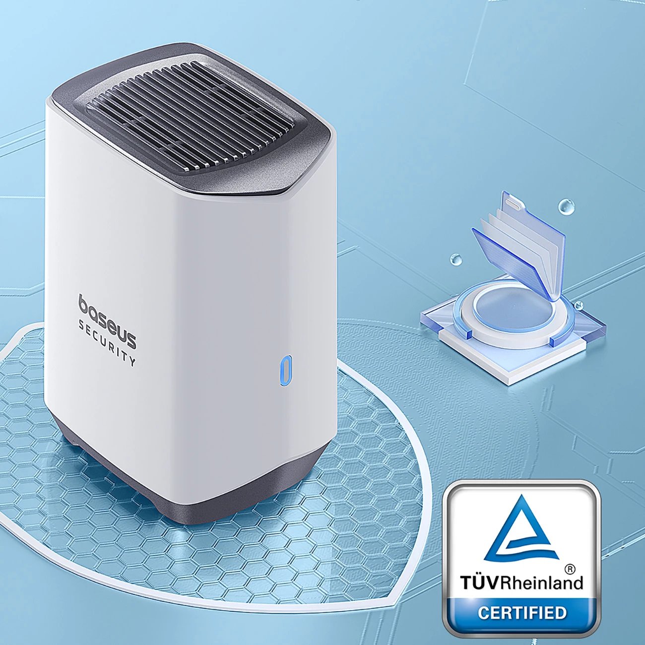 Set kamerash sigurie Baseus Security N1, 2K, 2 kamera, 16GB memorie, i bardhë