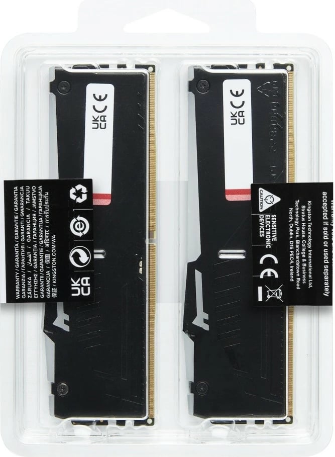 RAM memorje Kingston FURY Beast DDR5 RGB, 32GB (2x16GB), 5600 MHz, CL36, e zezë, set