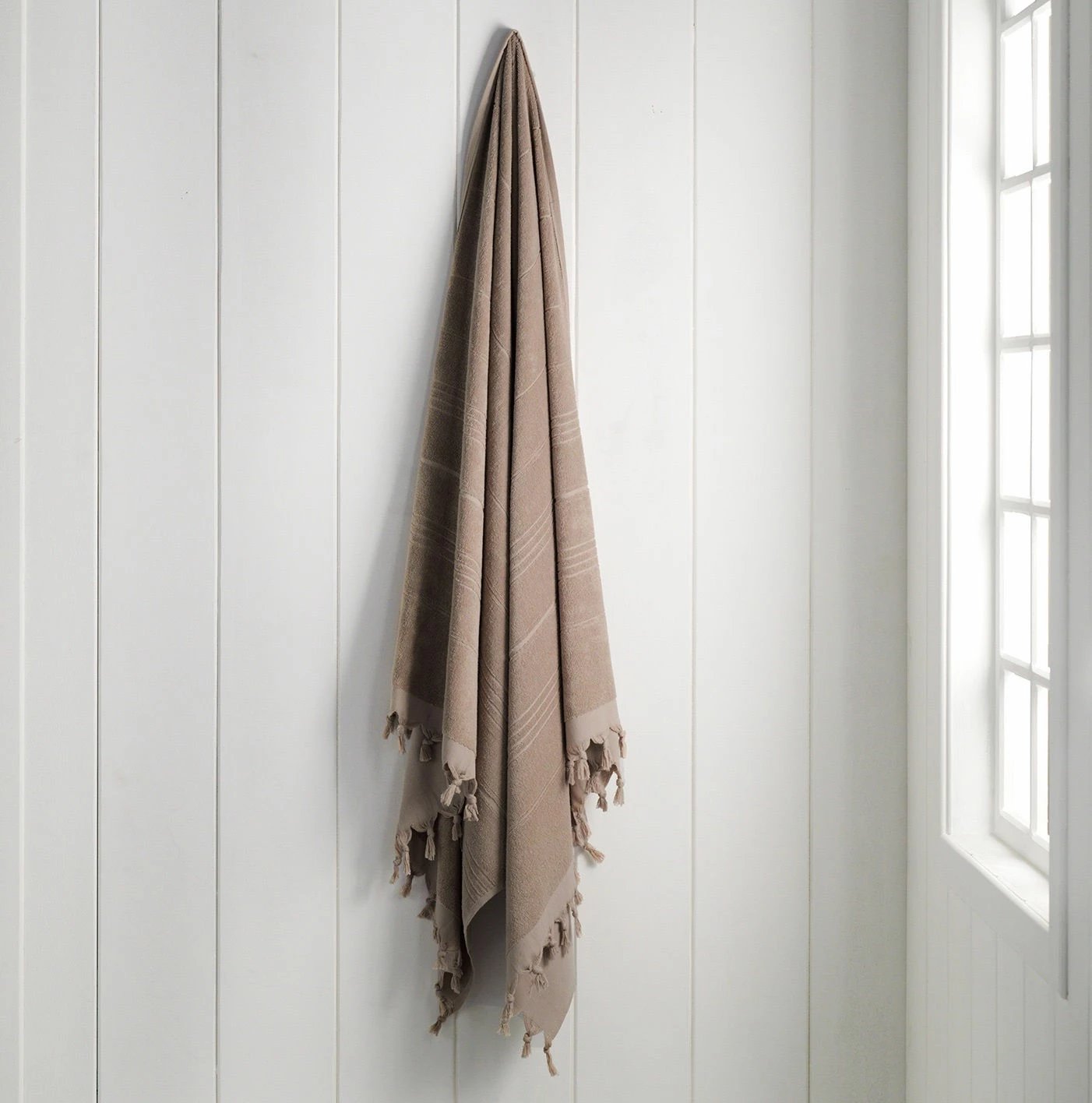 Peshqir plazhi Fouta, Mijölnir, Monaco, ngjyrë bezhë