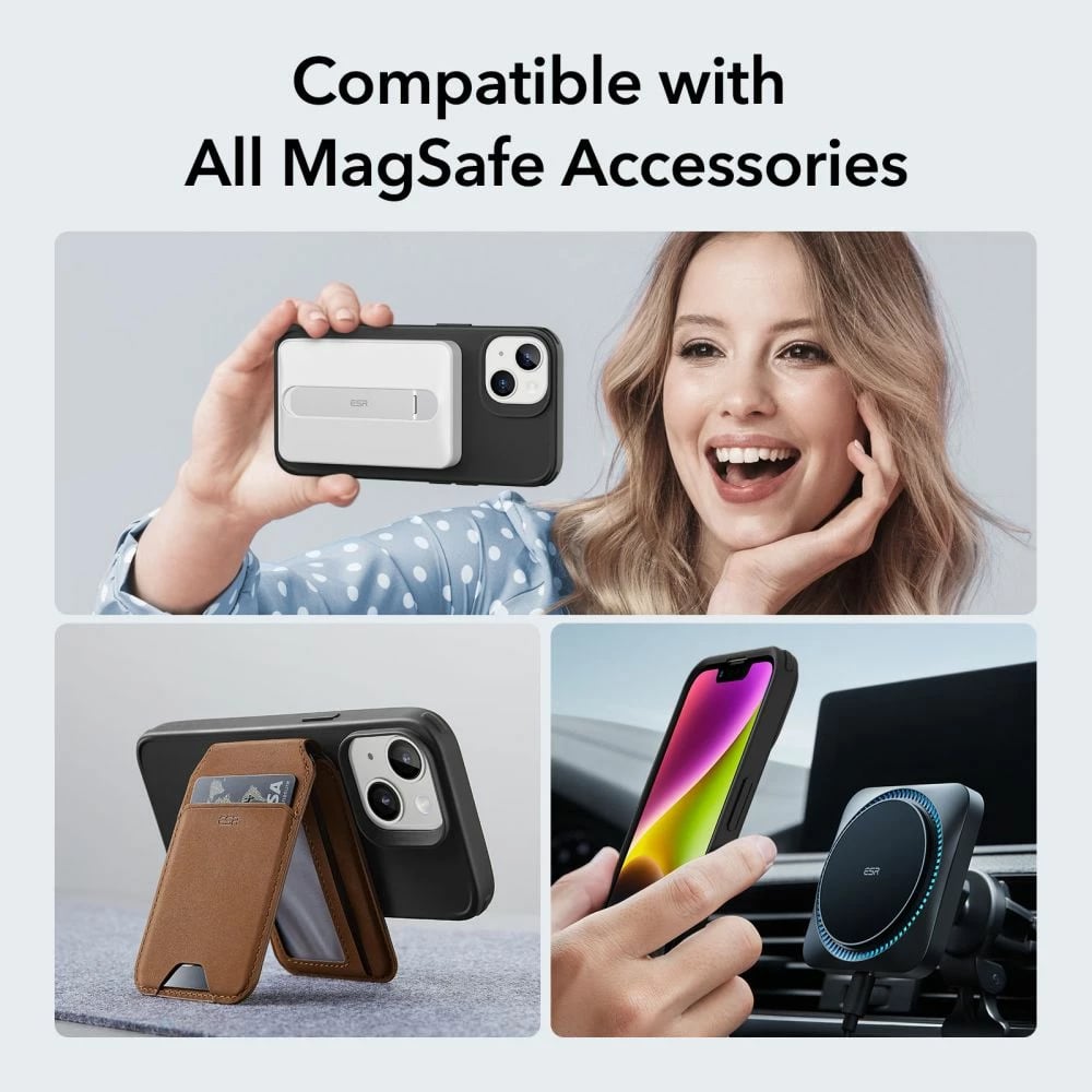 Mbështjellës ESR Classic Hybrid HaloLock për iPhone 14 Plus, MagSafe, i zi