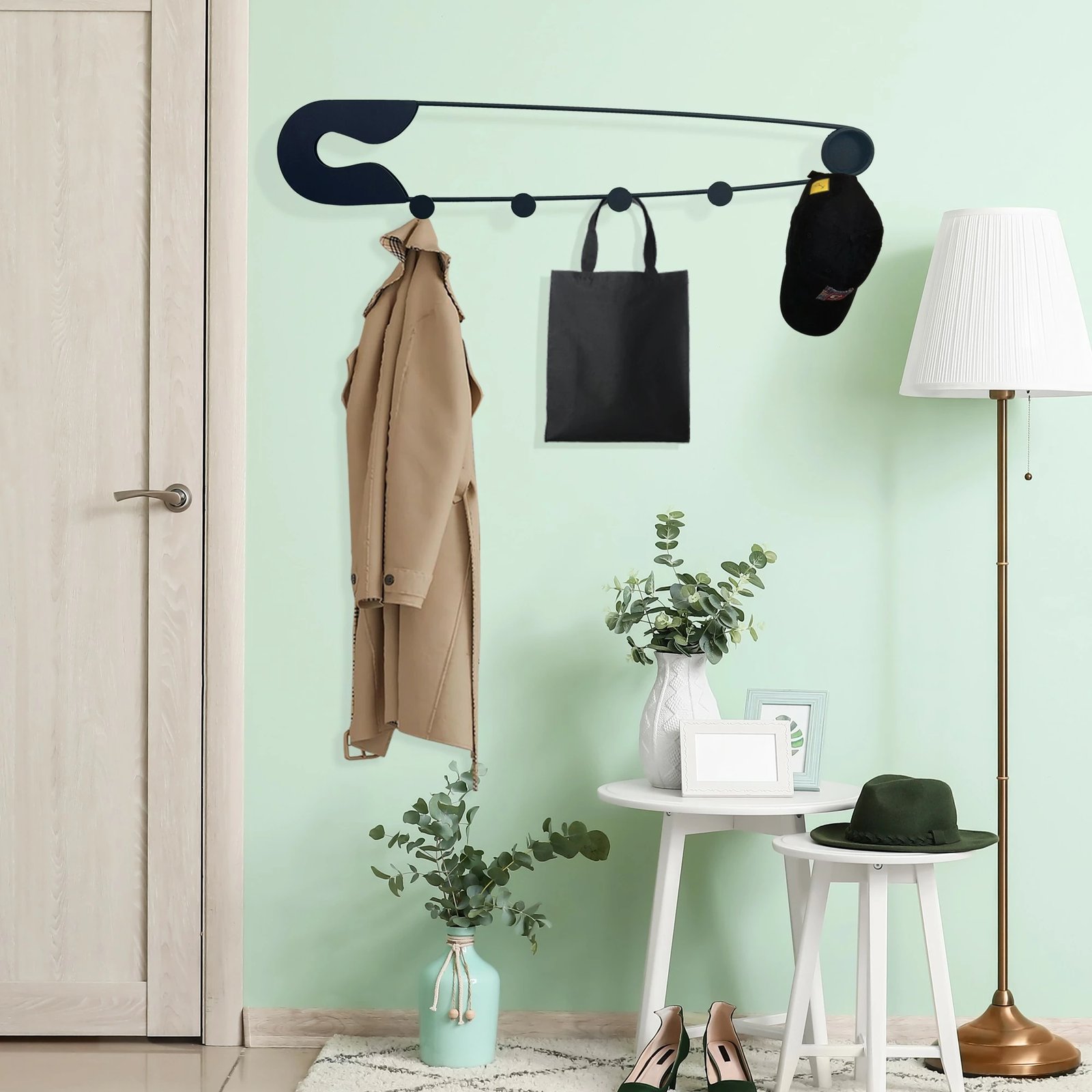 Varëse muri prej metali, Wallity, Devran, shumëngjyrëshe, 60x11cm