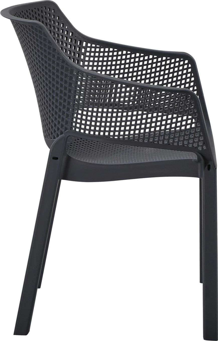 Karrige me mbështetëse për ngrënie, polipropilen, e zezë, PEGGY FH6368.02, 60x55x79cm