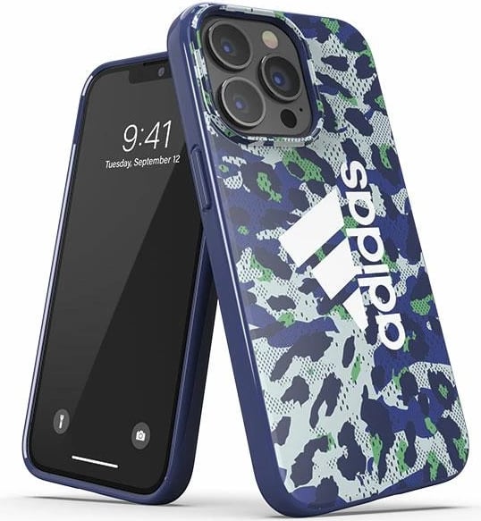 Mbështjellës Adidas OR Snap Case Leopard për iPhone 13/13 Pro 6.1", Blu