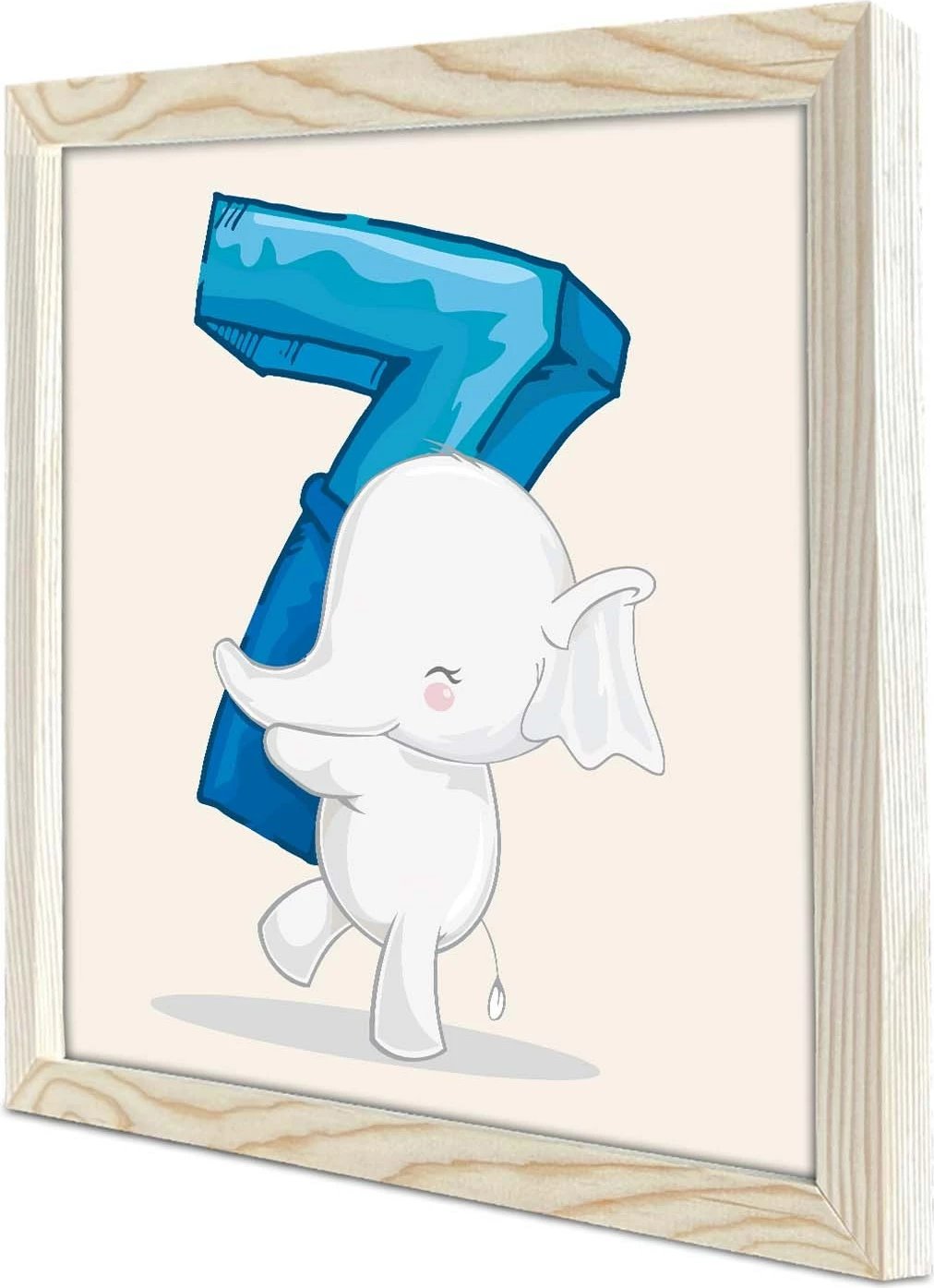 Pikturë dekorative me kornizë, MDF, Wallity, 3333KCT-008, blu dhe bardhë, 33x33cm