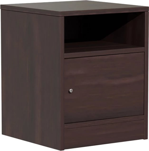 Komodinë anësore Foly me një sirtar, ngjyrë arre, 40x40x50cm