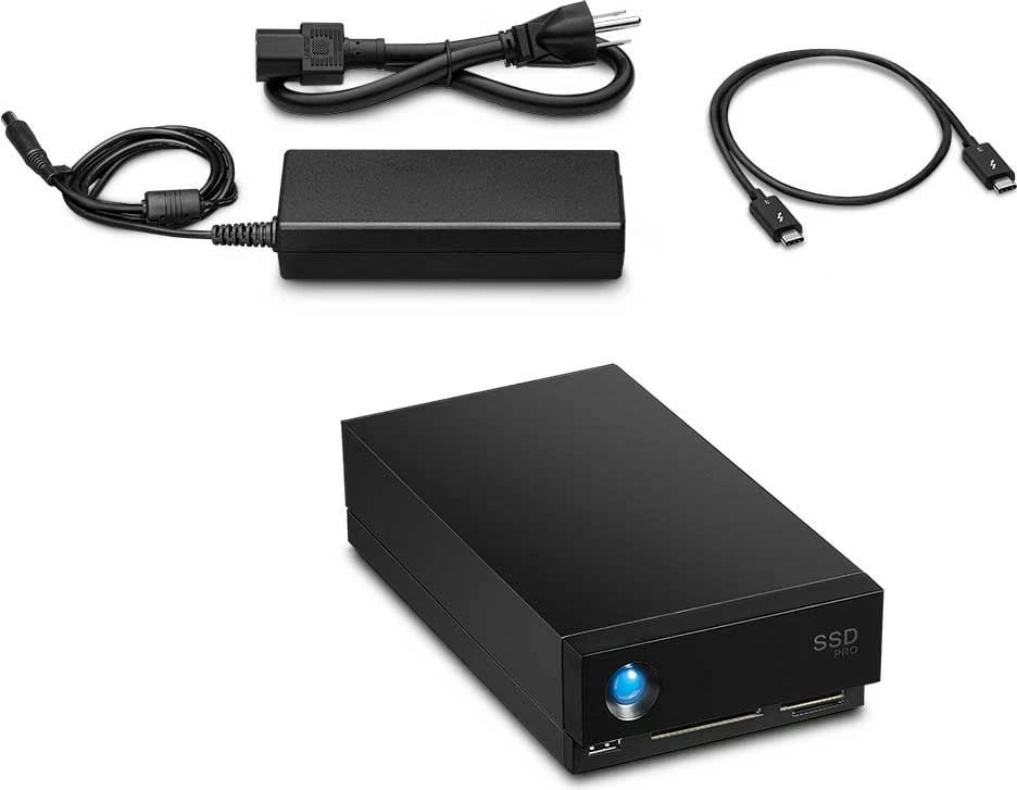 SSD LaCie 1big Dock Pro, 4 TB, USB Type-A, 3.2 Gen 1, 2800 MB/s, Ngjyrë e zezë
