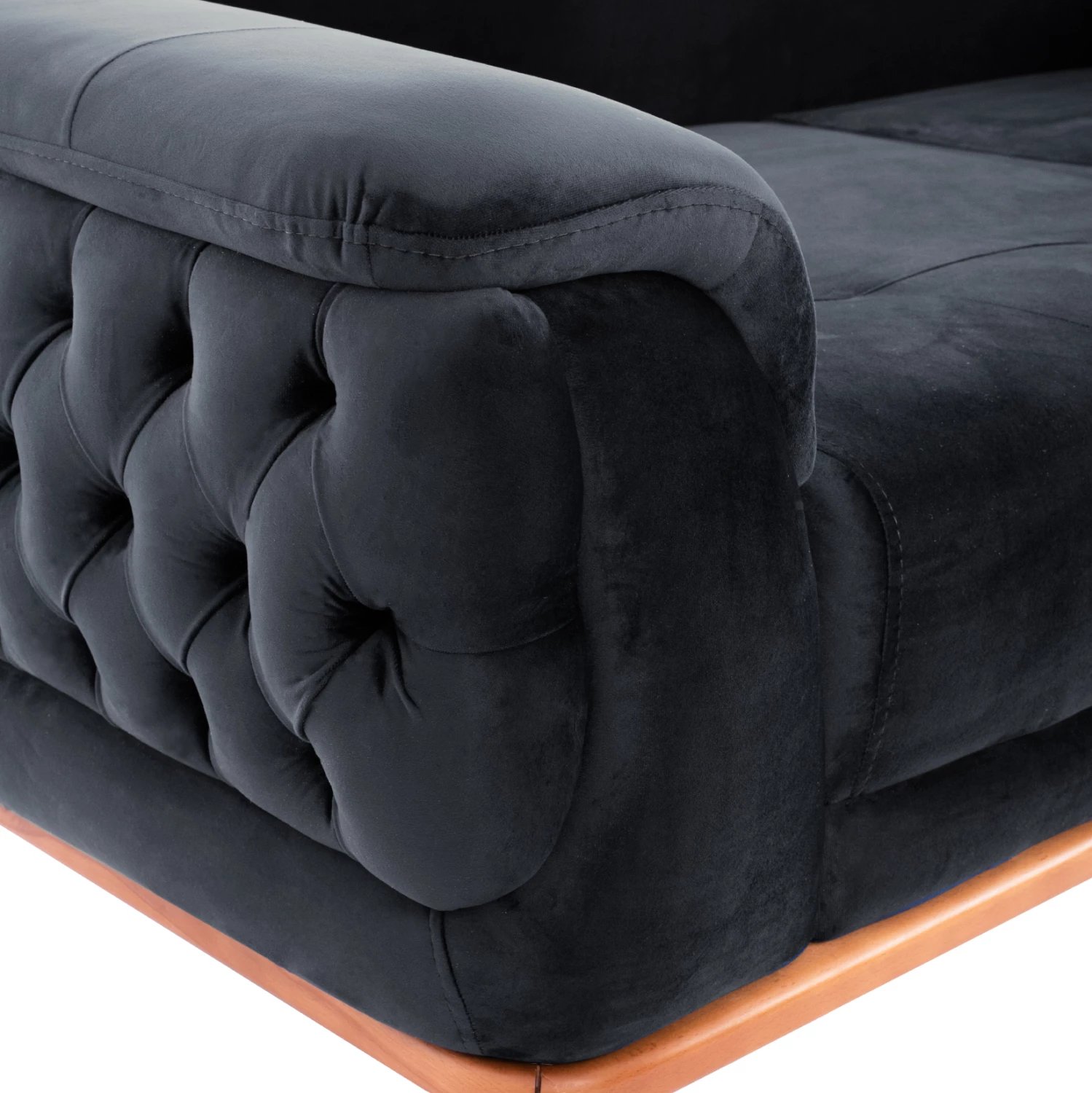 Divan shtrat 2-vendësh BENNINGTON, ngjyrë e zezë, 180x95x80