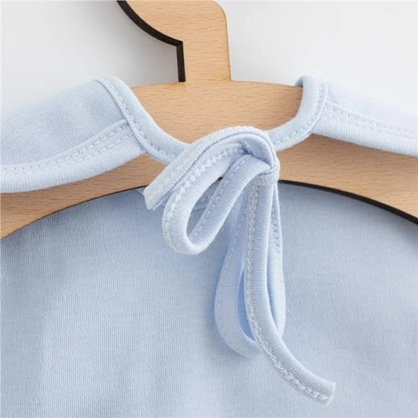 përparëse bebe, New Baby, Happy Elephant, pambuk 100%, me veshë 3D, 24x24 cm, blu