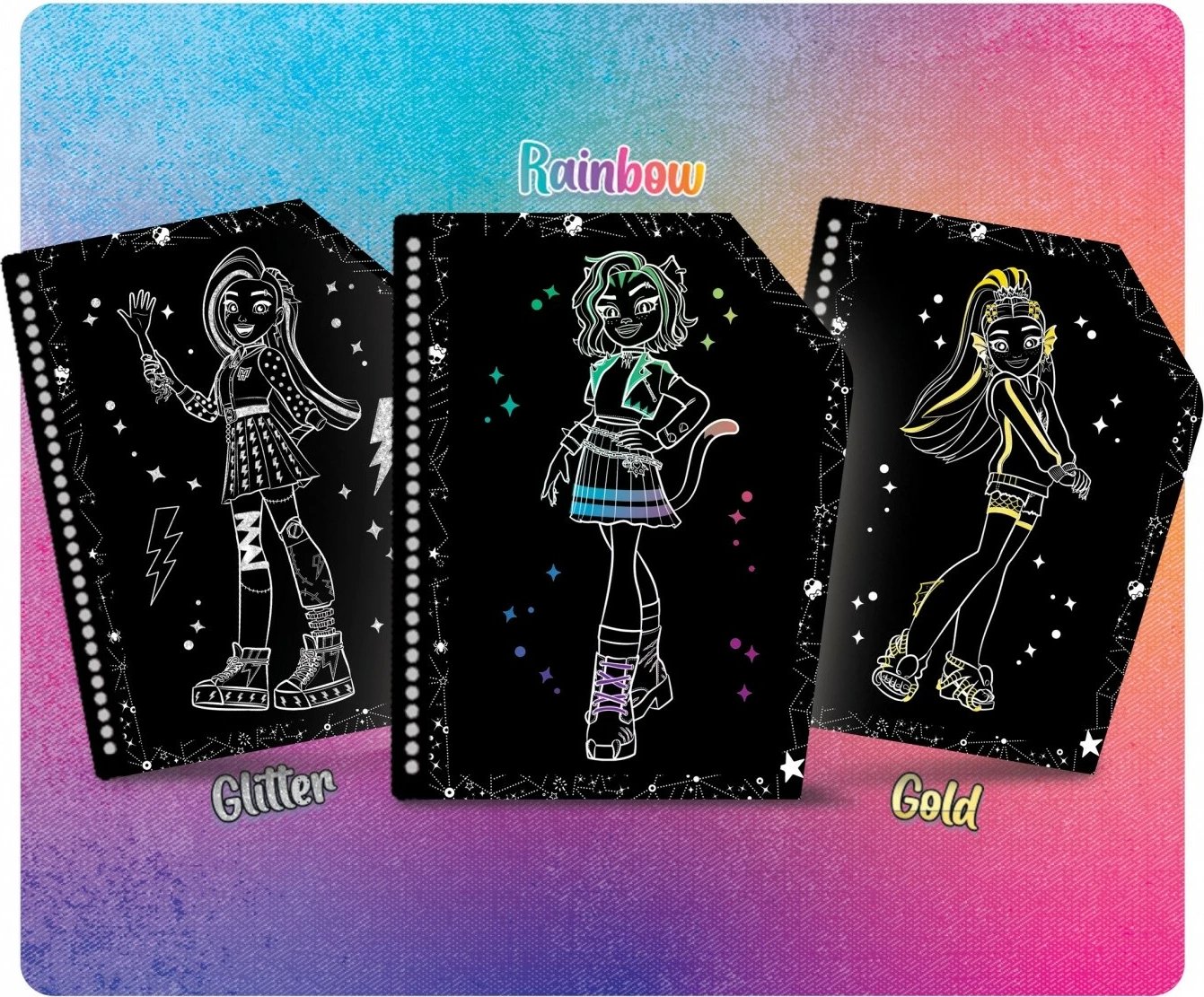 Fletore scratch art Monster High Lisciani 44 faqe, për vajza