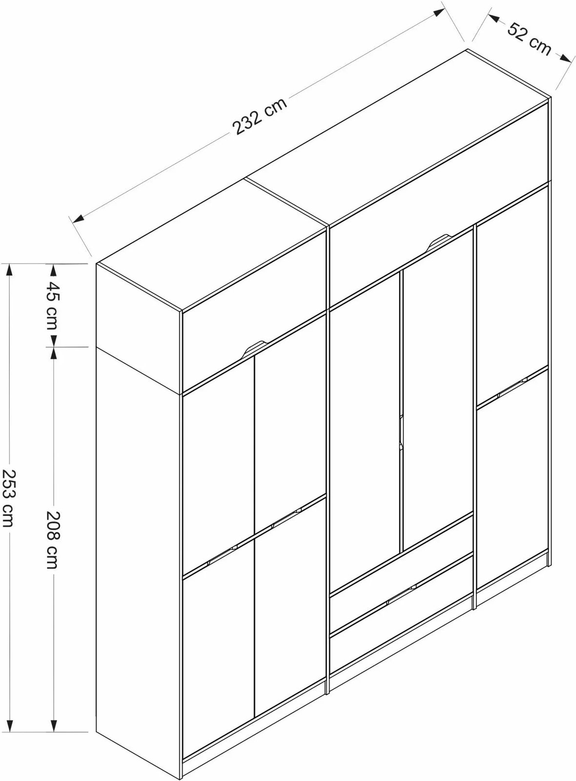 Dollap për rroba, ngjyrë e bardhë dhe dore, Skye Decor Elina - 8913