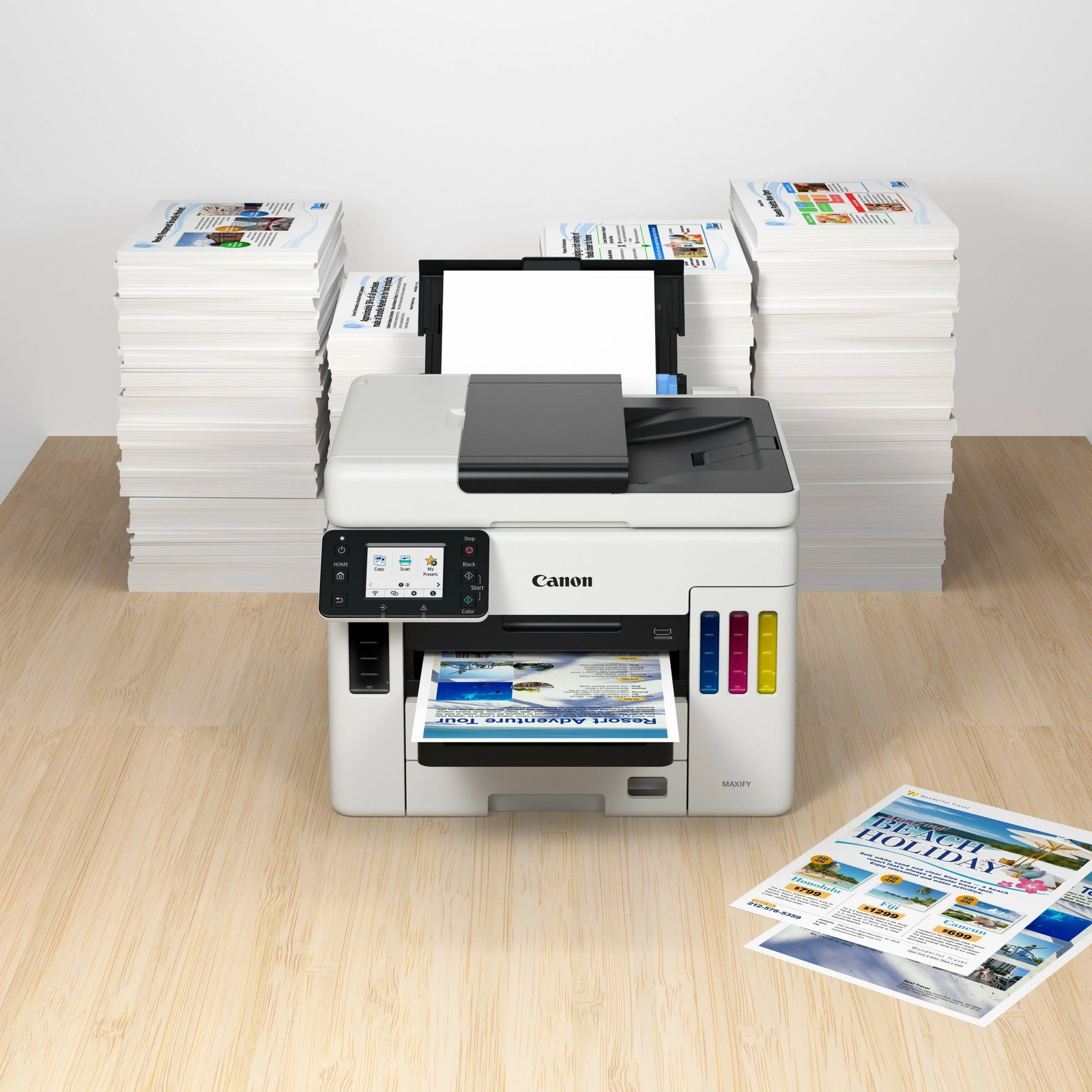 Printer Canon MAXIFY GX7050 MegaTank, Inkjet, Printim me ngjyra, 600 x 1200 DPI, A4, Printim direkt, Bardhë, Zi Printer Canon MAXIFY GX7050 MegaTank, Inkjet, Printim me ngjyra, 600 x 1200 DPI, A4, Printim direkt, Bardhë, Zi