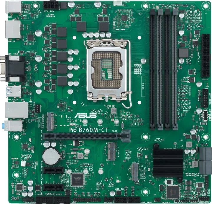 Pllakë amë ASUS PRO B760M-CT-CSM, LGA 1700, DDR5, micro ATX