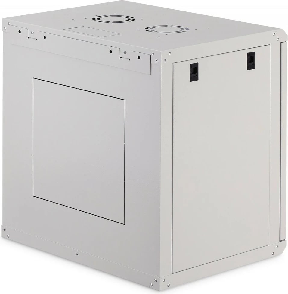 kabinet rrjeti muror Digitus DN-37108 Dynamic 19" 12U, 607×600×450 mm, x4 shina të rregullueshme, derë xhami, IP20, ngarkesë 60 kg, gri