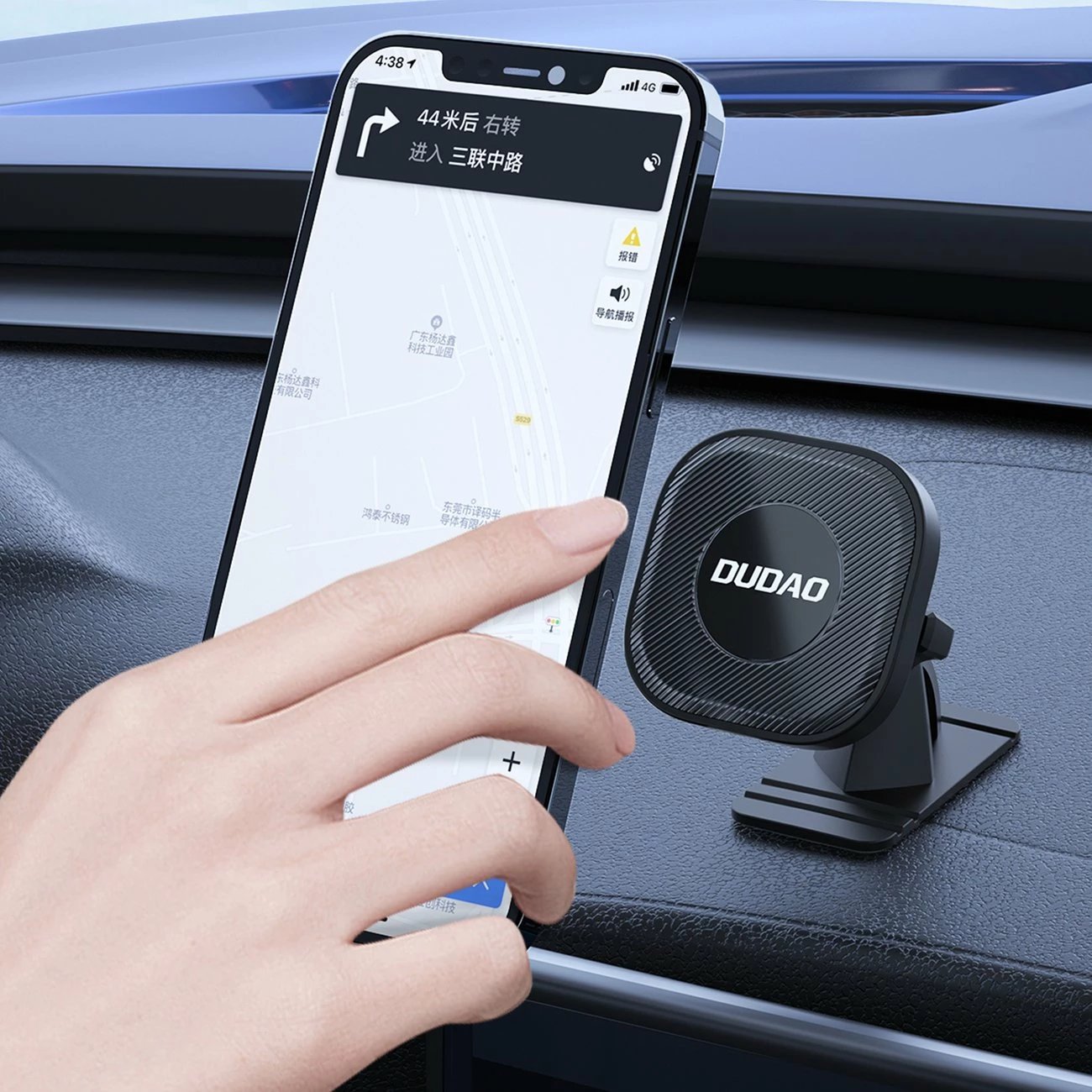 Mbështjellës magnetik për celular Dudao F6C, për makinë, i zi