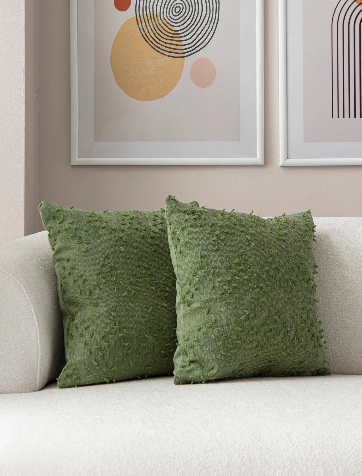 Set mbulesash jastëku (2 copë), Evila Originals, Tuffet, e gjelbër v3