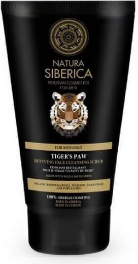 Scrub për fytyrë për meshkuj Natura Siberica Tiger's Paw Refreshing, 150ml