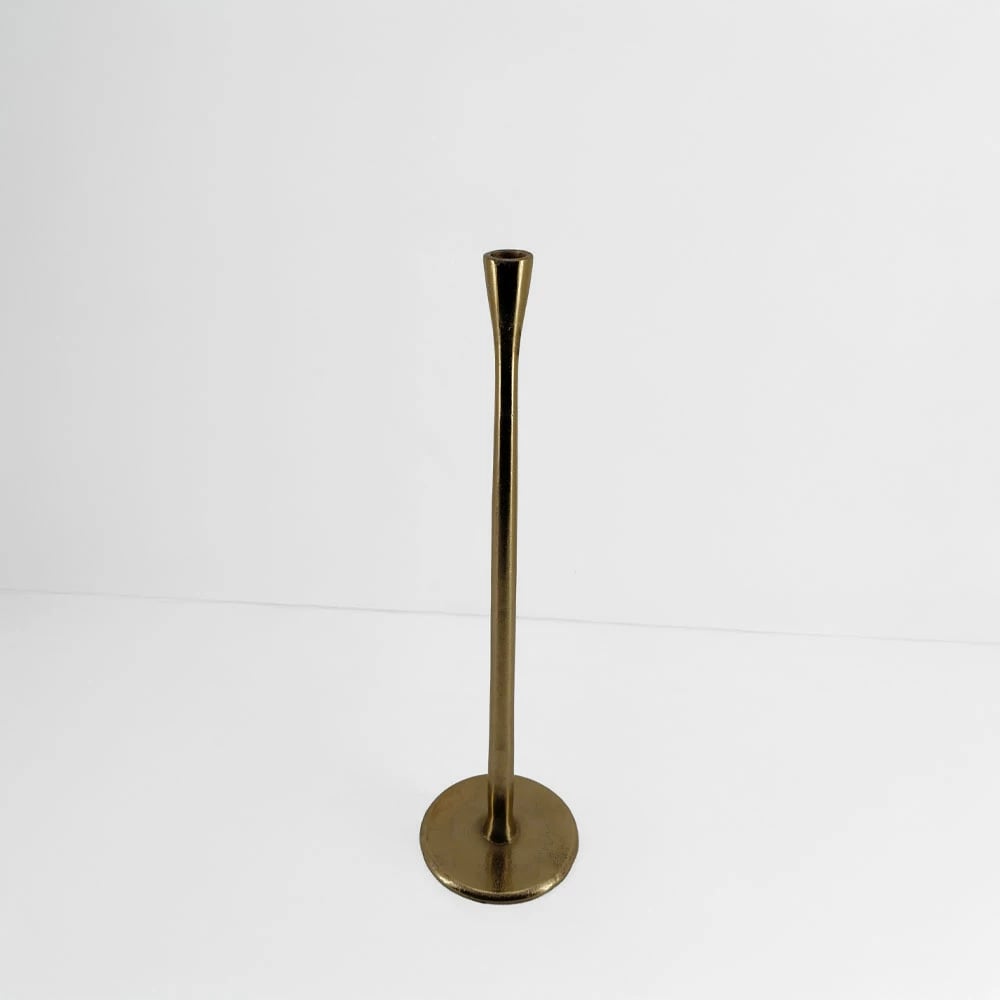 Mbajtëse qirinjsh STELLA, alumin, ngjyrë ari, 13x13x48cm