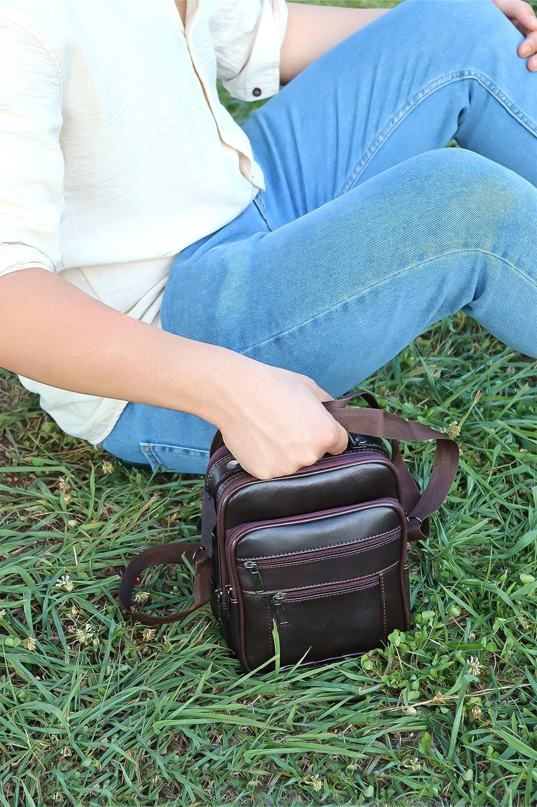 Çantë krahu Zoozie Bags, HDYKSEVOC0001, ngjyrë kafe
