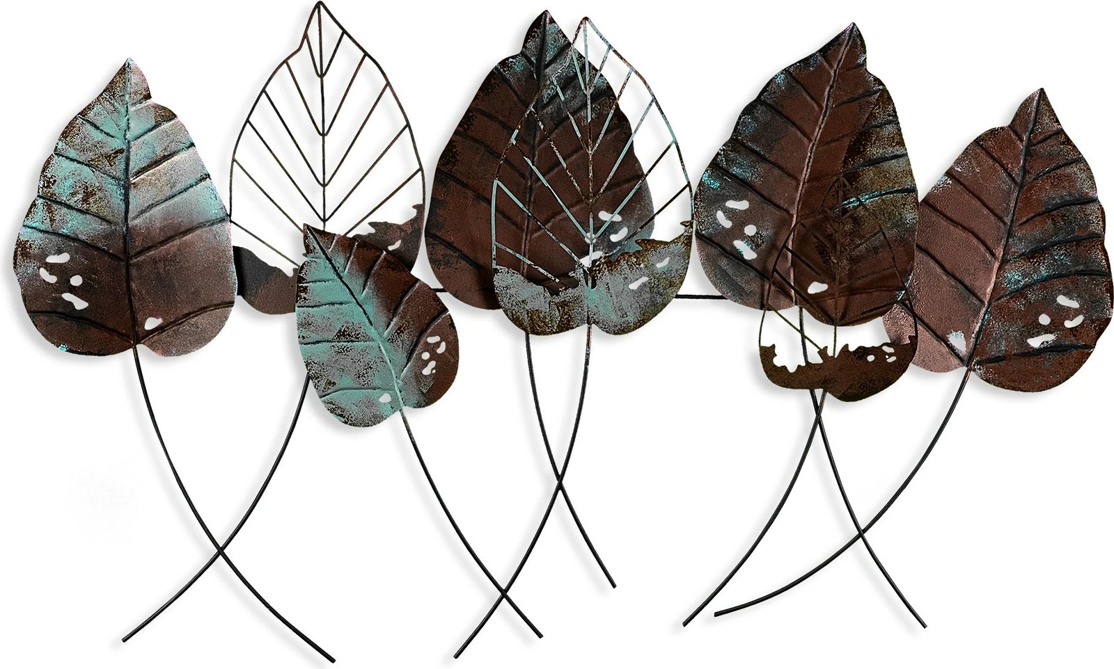 Aksesor dekorativ metalik për mur, Wallity, gjethe të derdhura 3